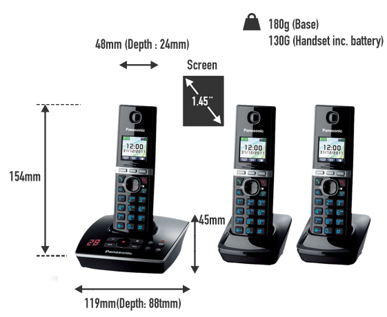 Kx Tg Eb Telephones With Answering Machine Panasonic