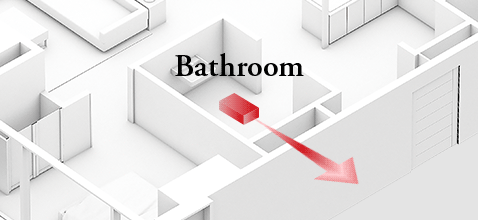 An image showing the bathroom's ventilation and air flow.