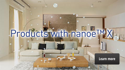 A link to the “Products with nanoe™ X” page