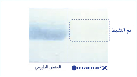 رسم توضيحي يوضح أن nanoe™ X فعال للغاية ضد مسببات الحساسية مثل الصراصير