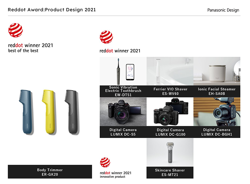 Aparador de pelos da Panasonic recebe o prêmio “Melhor dos Melhores” na categoria de design de produto do Prêmio Internacional Red Dot Design