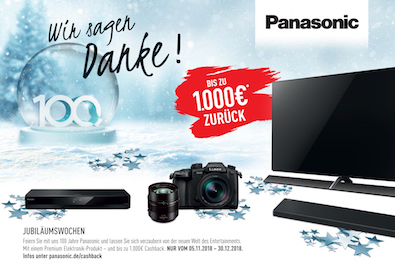 „Wir sagen Danke“ – Panasonic startet mit Cashback-Aktion ins Weihnachtsgeschäft