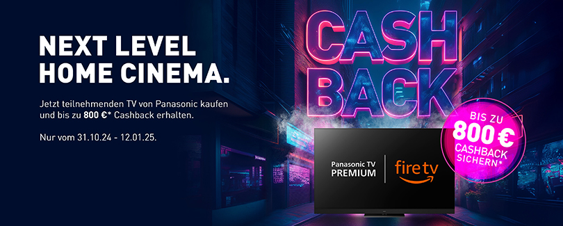 Innovation trifft Ersparnis. Cashback auf ausgewählte Fernseher von Panasonic