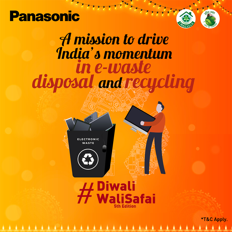 Panasonic’s Flagship Initiative #DiwaliWaliSafai Turns Five, Encourages People Towards Responsible E-Waste Management