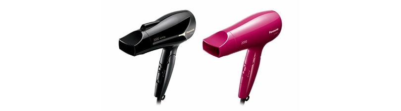 New Compact, Lightweight Hair Dryer EH-NE64 and EH-ND63 Featuring 2000W Powerful Airflow for Fast Hair Drying with Ion Conditioning