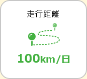 走行距離 100km/日