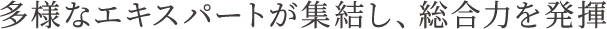 多様なエキスパートが集結し、総合力を発揮