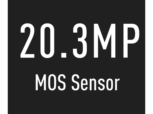 20,3 megapixel zeer gevoelige MOS-sensor