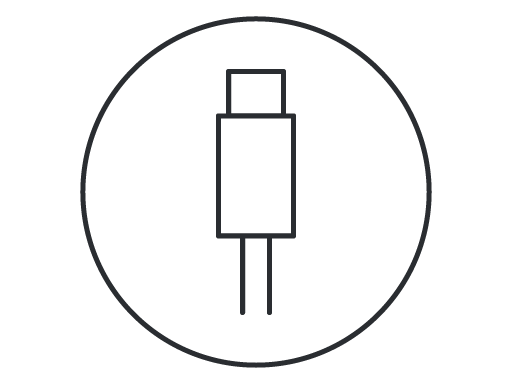 Opladen via USB (Type-C)