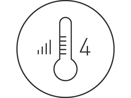 4 Temperaturstufen