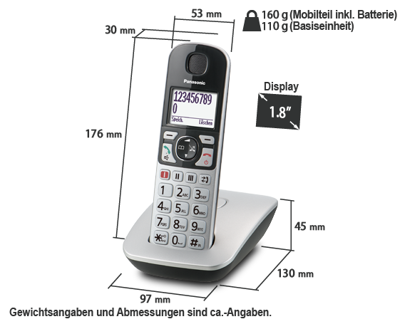KX-TGE510 | DECT Senioren-Telefon | Panasonic