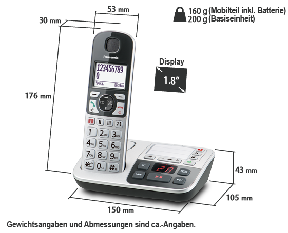 KX-TGE520 | DECT Senioren-Telefon | Panasonic