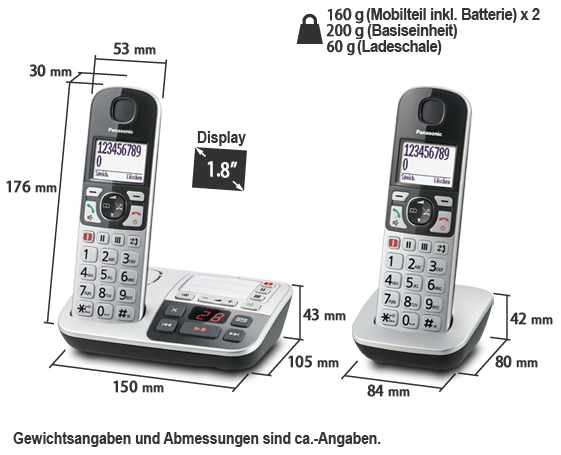 KX-TGE522 | DECT Senioren-Telefon | Panasonic