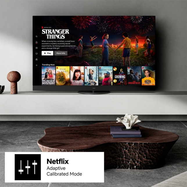 Präzise abgestimmte Bildwiedergabe von Serien auf Netflix, unabhängig von den Lichtverhältnissen