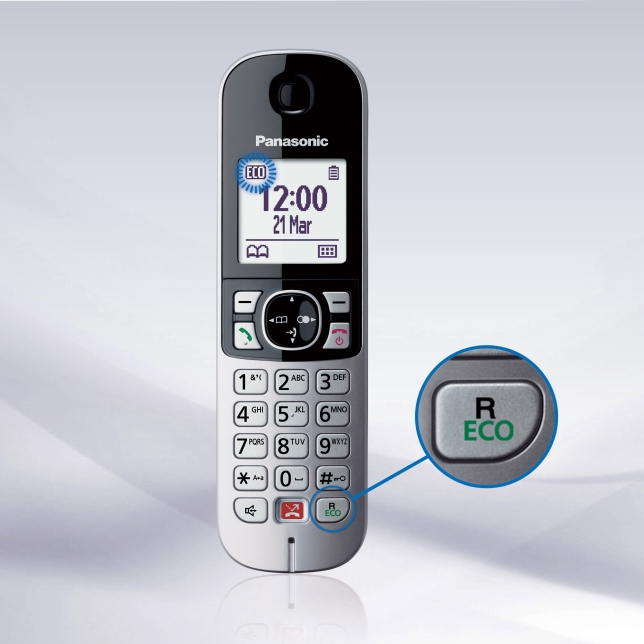 Teléfono  Panasonic KX-TG6851SP, Inalámbrico, Identificación de llamadas,  No molestar, Plata + Base