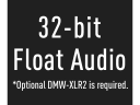 Audio 32 bits en virgule flottante (DMW-XLR2 en option requis)