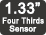 4/3-os (1,33-as) típusú 17 MP-es érzékelő