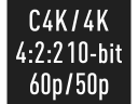 C4K/4K 4:2:2 10-bit 60p/50p videó