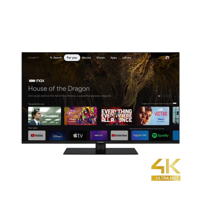 A Panasonic TX-43MX700E LED 4K Ultra HD Google TV fényképen