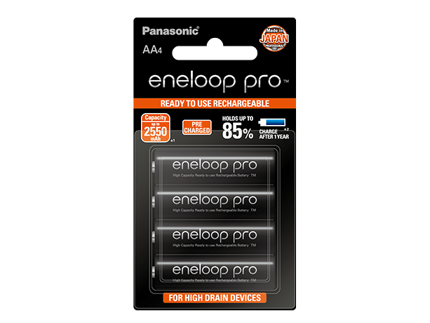 AA 4pcs Rechargeable Batteries_eneloop pro - Panasonic India