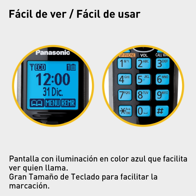 Mejora la comunicación con el teléfono Dect Panasonic TG4111 