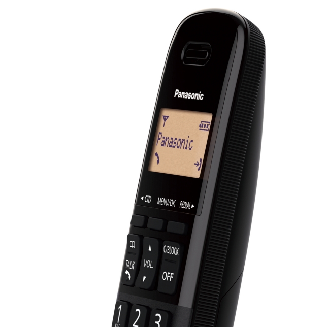 Teléfono Inalámbrico Moderno Panasonic KX-TGB310MER con capacidad de 50  entradas. Color Rojo.