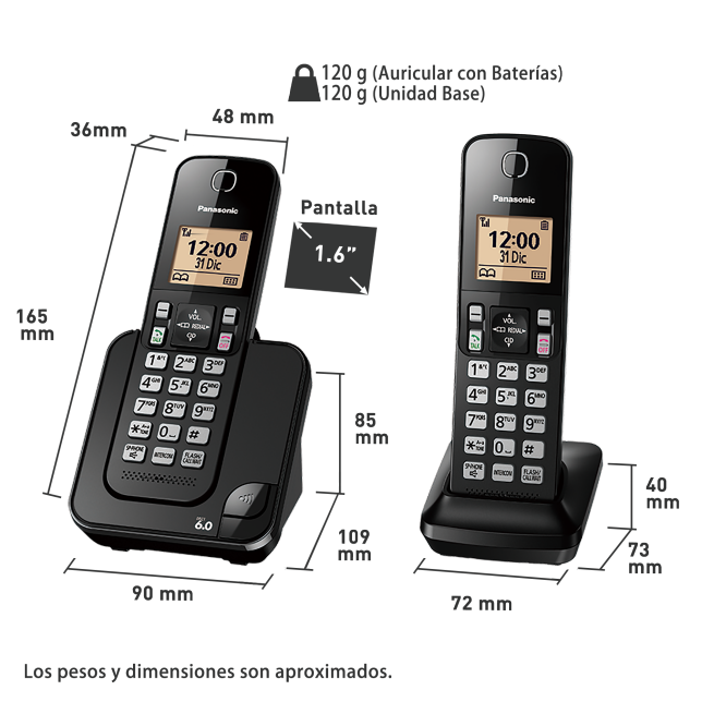 TELEFONO INALAMBRICO PANASONIC KX-TGC352LAB