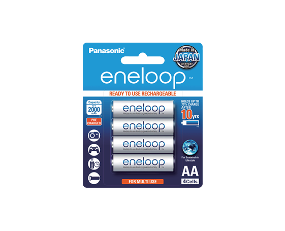 Rechargeable Eneloop AA Battery BK-3MCCE/4BT