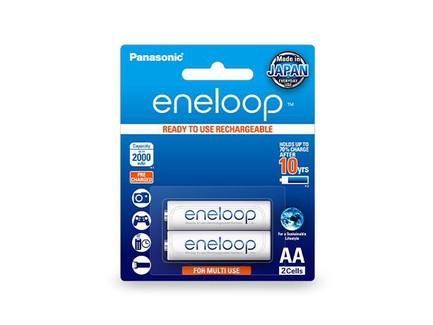 Photo of eneloop AA Ni-MH Pre-Charged Rechargeable Batteries, 2-Pcs