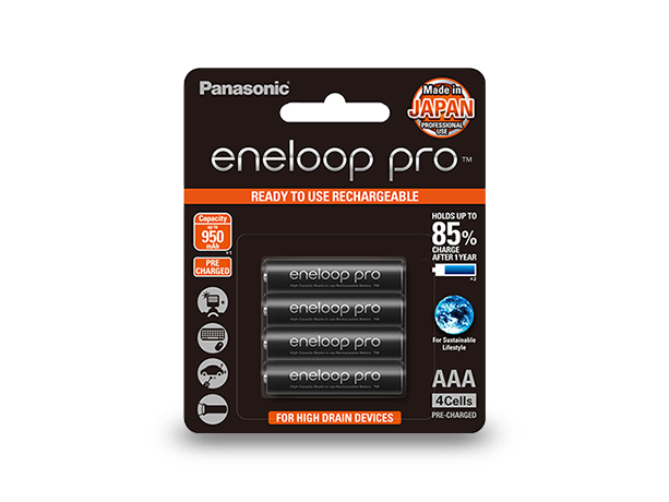 Photo of eneloop pro High Capacity AAA Ni-MH Pre-Charged Rechargeable Batteries, 4-Pcs