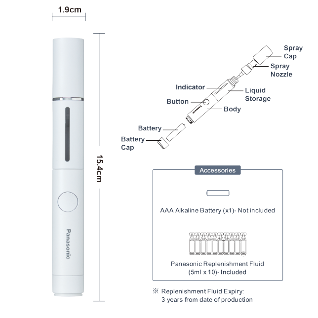 Portable Sterilization Spray DL-SP006EN-W – Panasonic MY