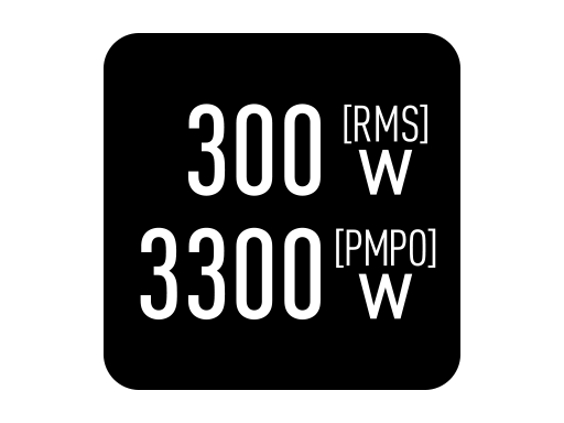 Putere totală de ieșire 300W (RMS)