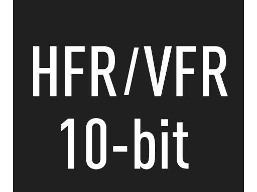 วิดีโอ HFR/VFR 10 บิต