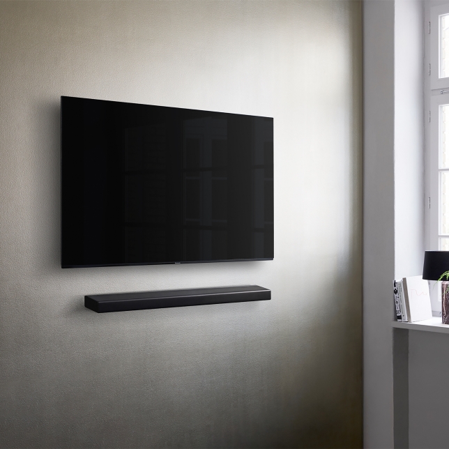 Tv panasonic sale com soundbar