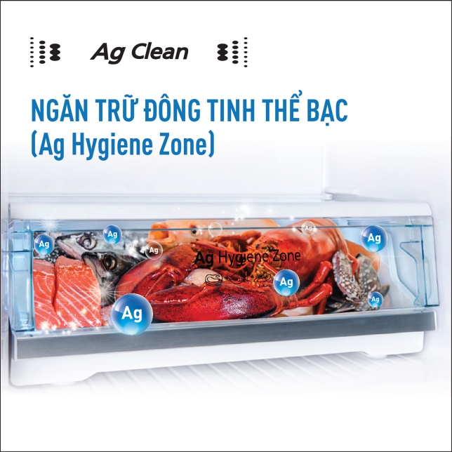 NGĂN TRỮ ĐÔNG TINH THỂ BẠC AG HYGIENCE ZONE